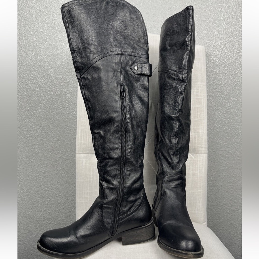 Steve Madden Black Over the Knee Boots